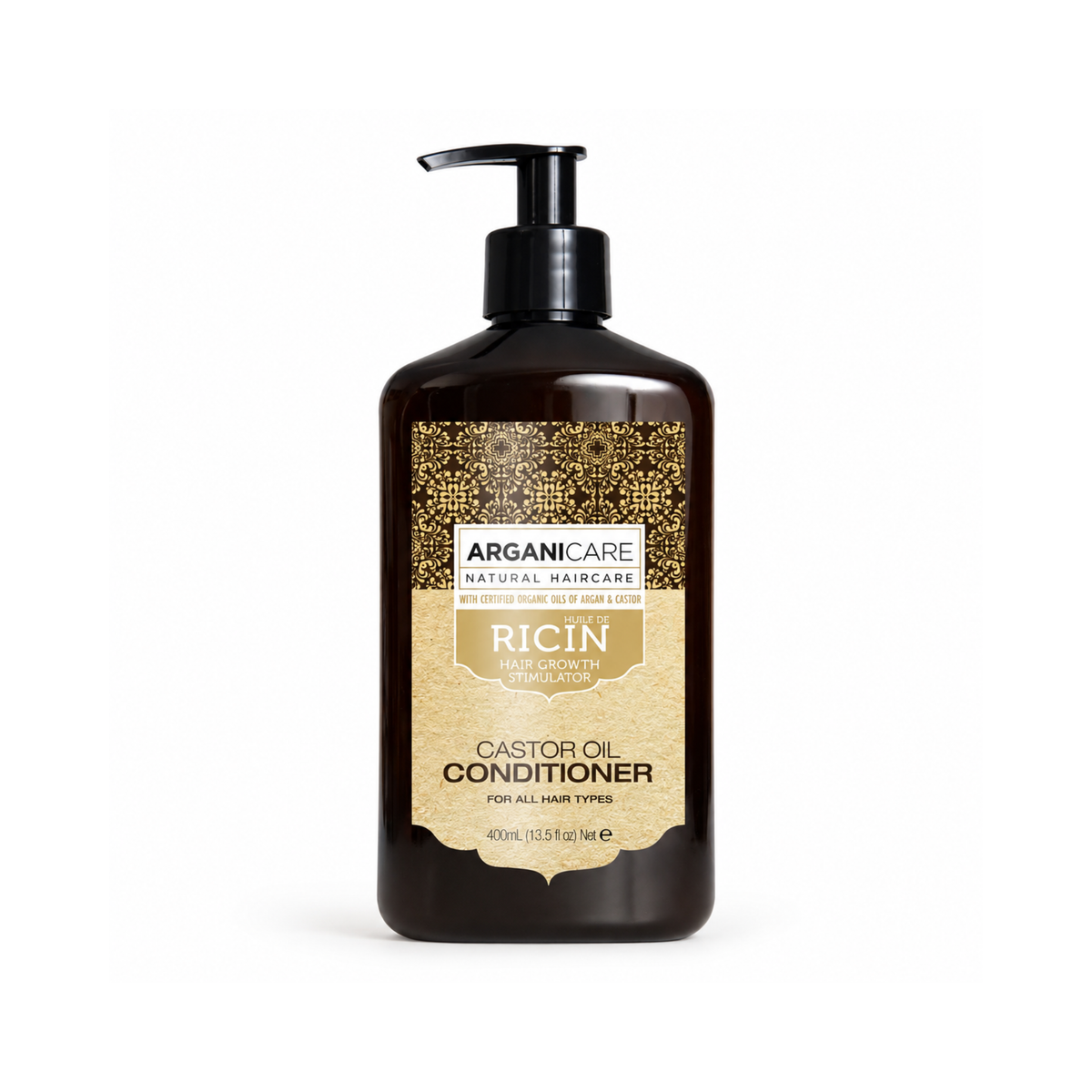 Balsam cu ulei de ricin ARGANICARE pentru creștere și fortifiere, 400 ml