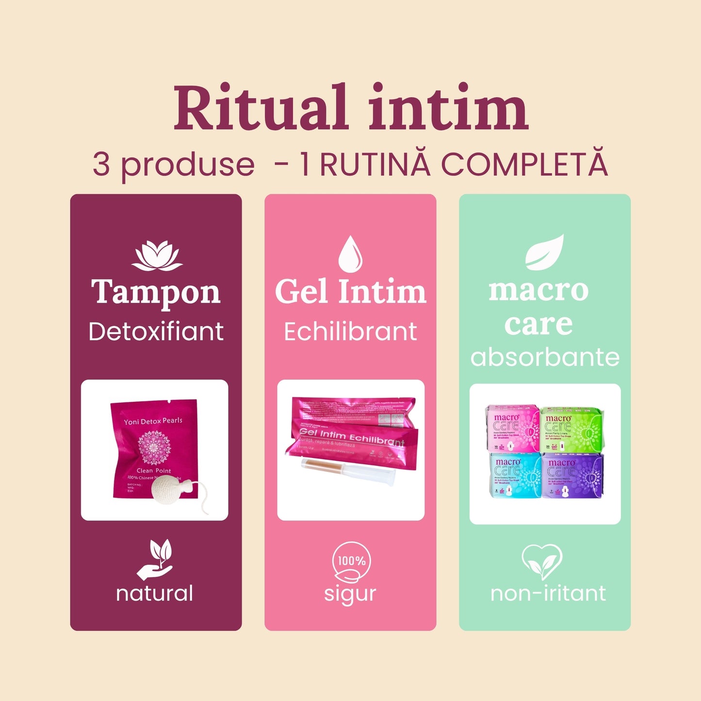 Pachet Ritual intim – Îngrijire completă (3 produse de bază)