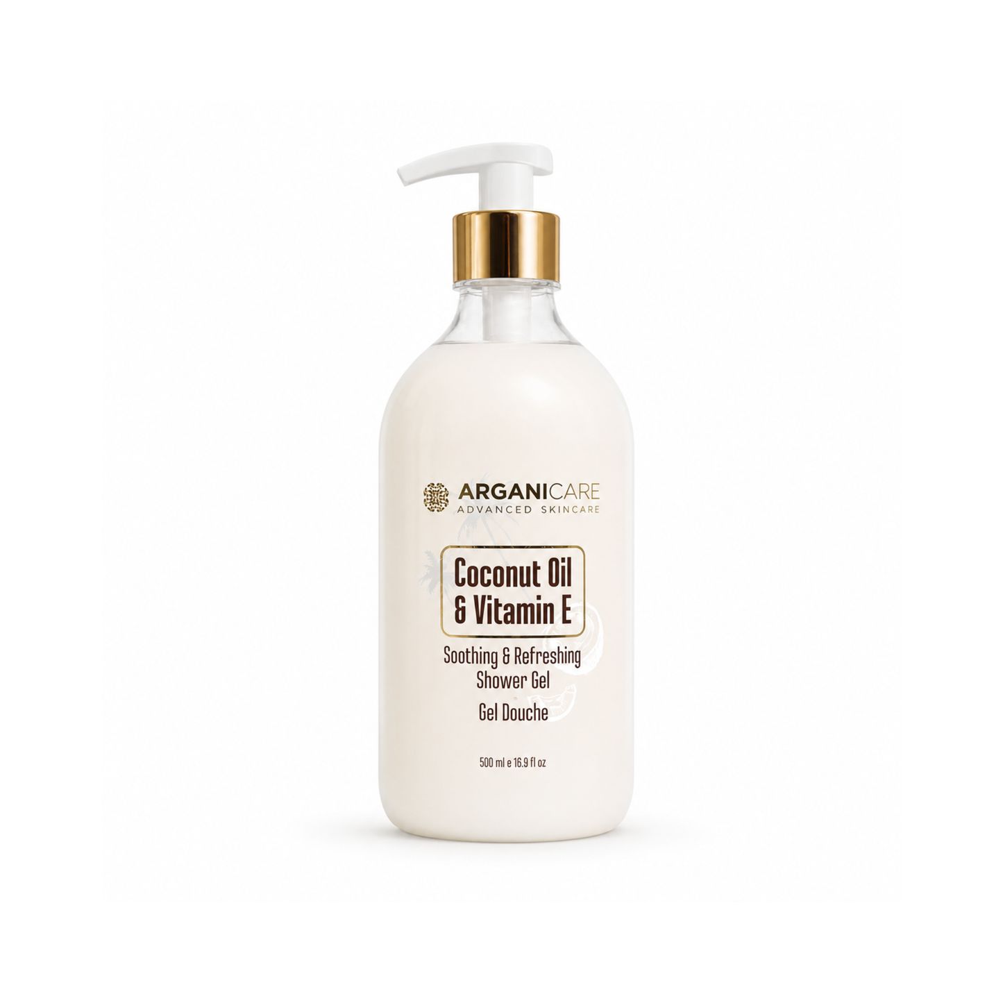 Gel de duș ARGANICARE 500 ml cu ulei de cocos și vitamina E