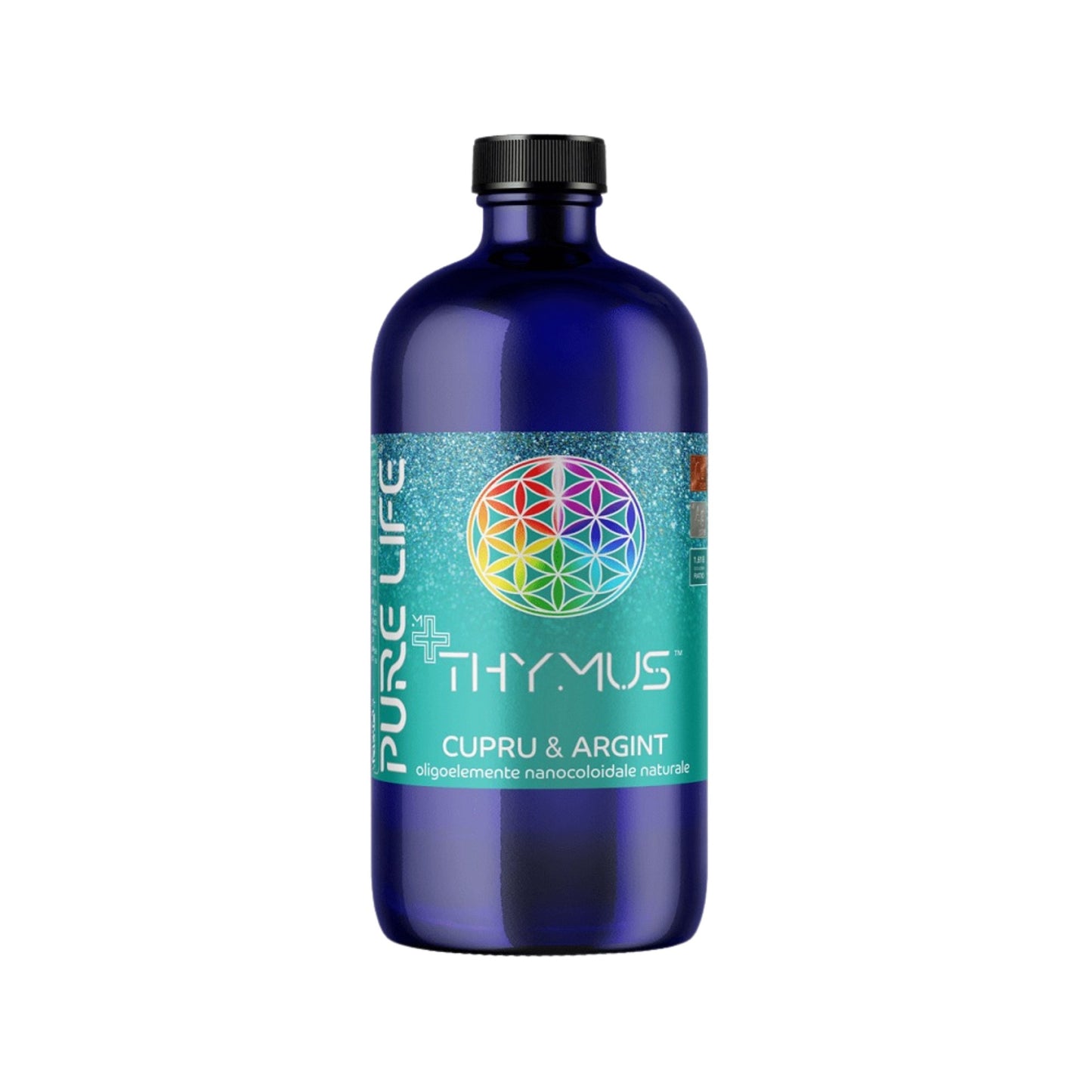 Mix nanocoloidal THYMUS™ Cupru & Argint 35 ppm – 480 ml