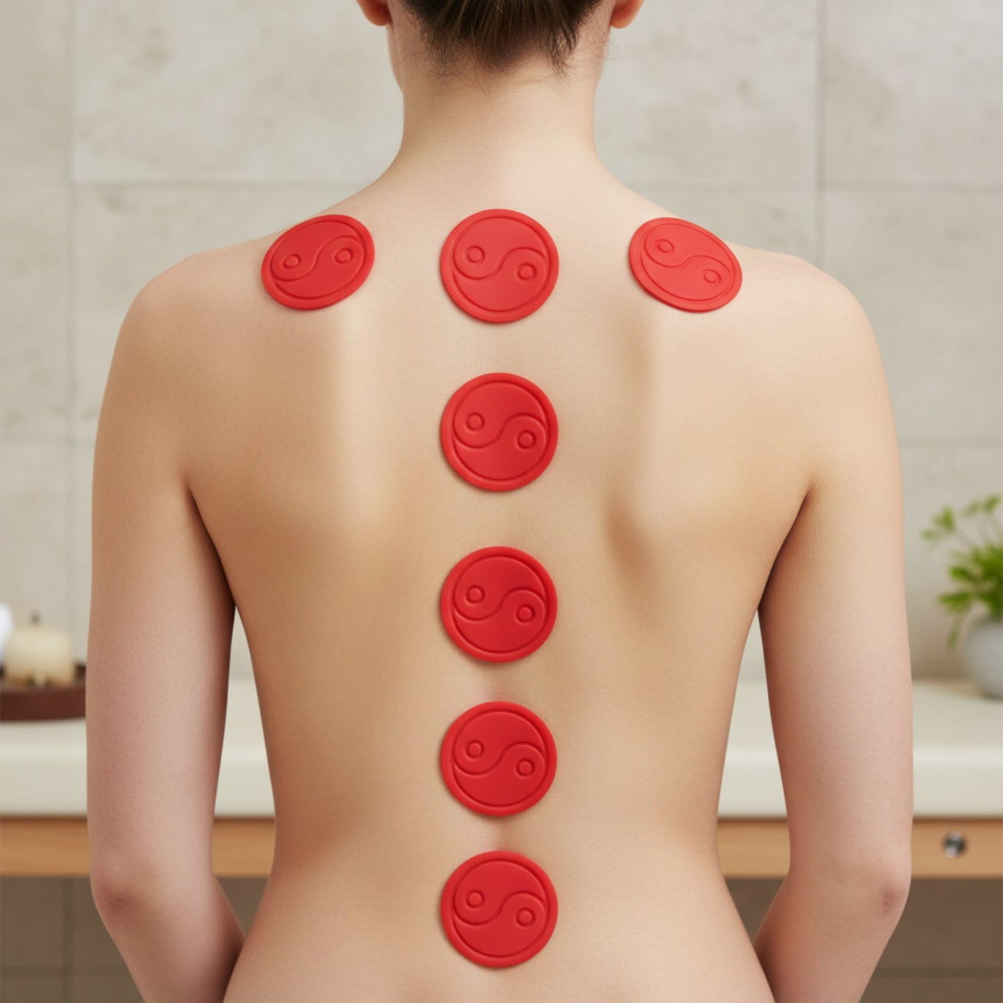 Plasture reutilizabil cu turmalină și magnet