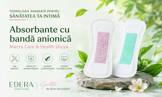 Absorbante cu bandă anionică Macro Care & Health Shuya – tehnologie pentru confort intim