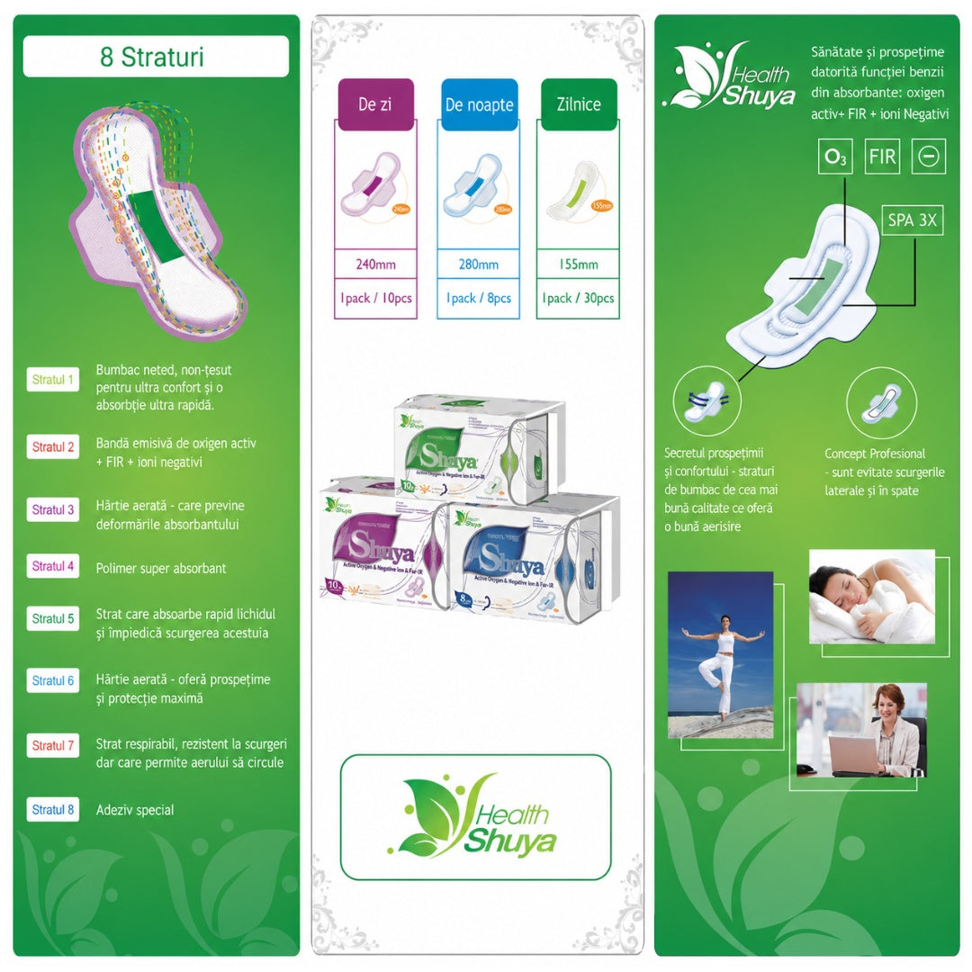 Absorbante Health Shuya Zilnice – 30 bucăți
