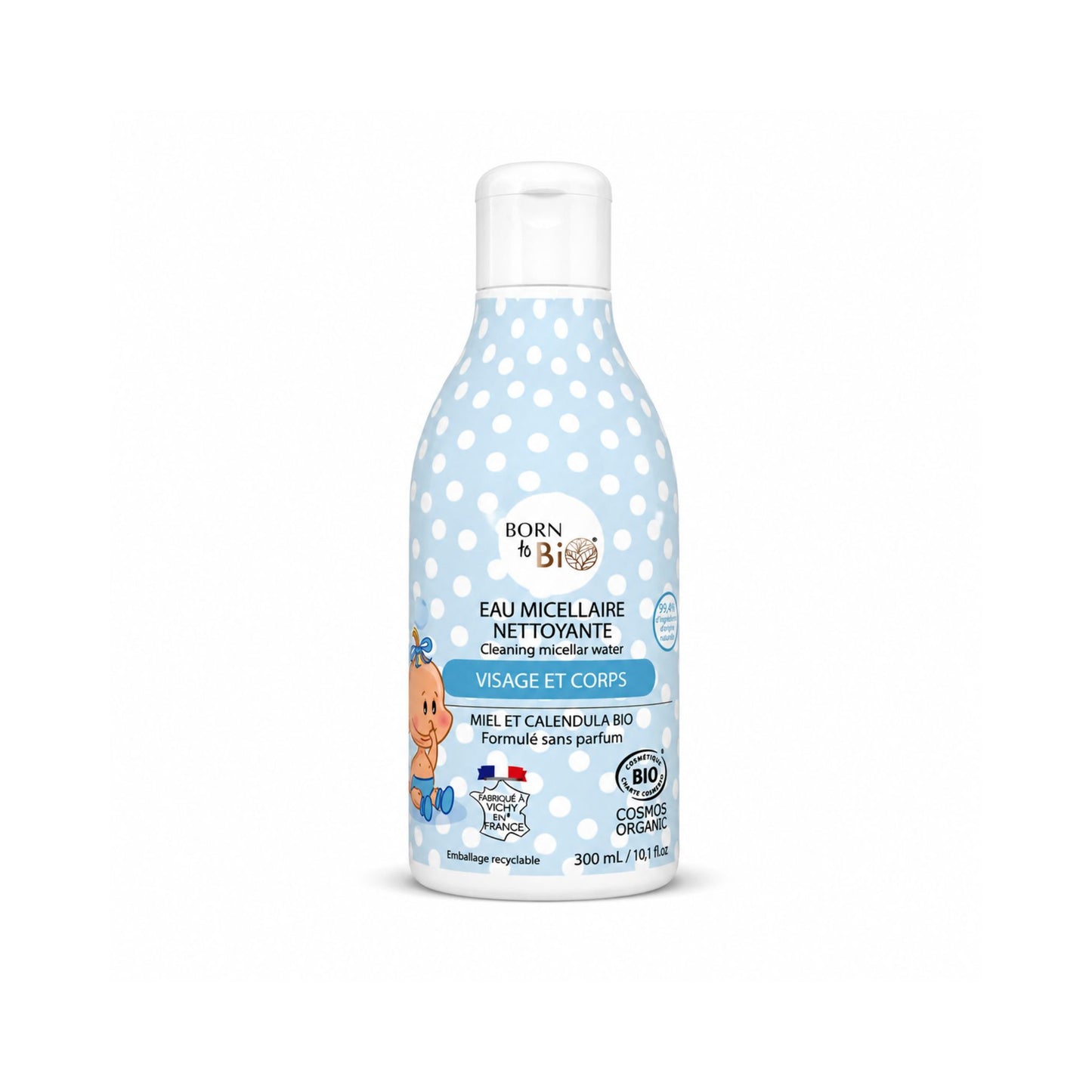 Apă micelară bio pentru bebeluși, față și corp, 300 ml Born to Bio
