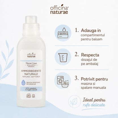 Balsam natural fără parfum pentru rufe delicate - mod de utilizare la mașină și spălare manuală