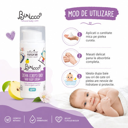Cremă de corp naturală pentru copii cu gutuie bio - mod de utilizare după baie