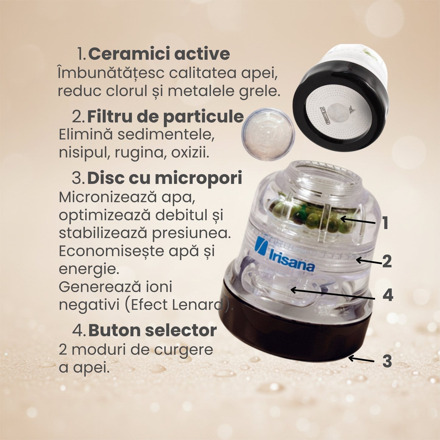 Filtru pentru apă potabilă de la robinet – Eco Grif Irisana