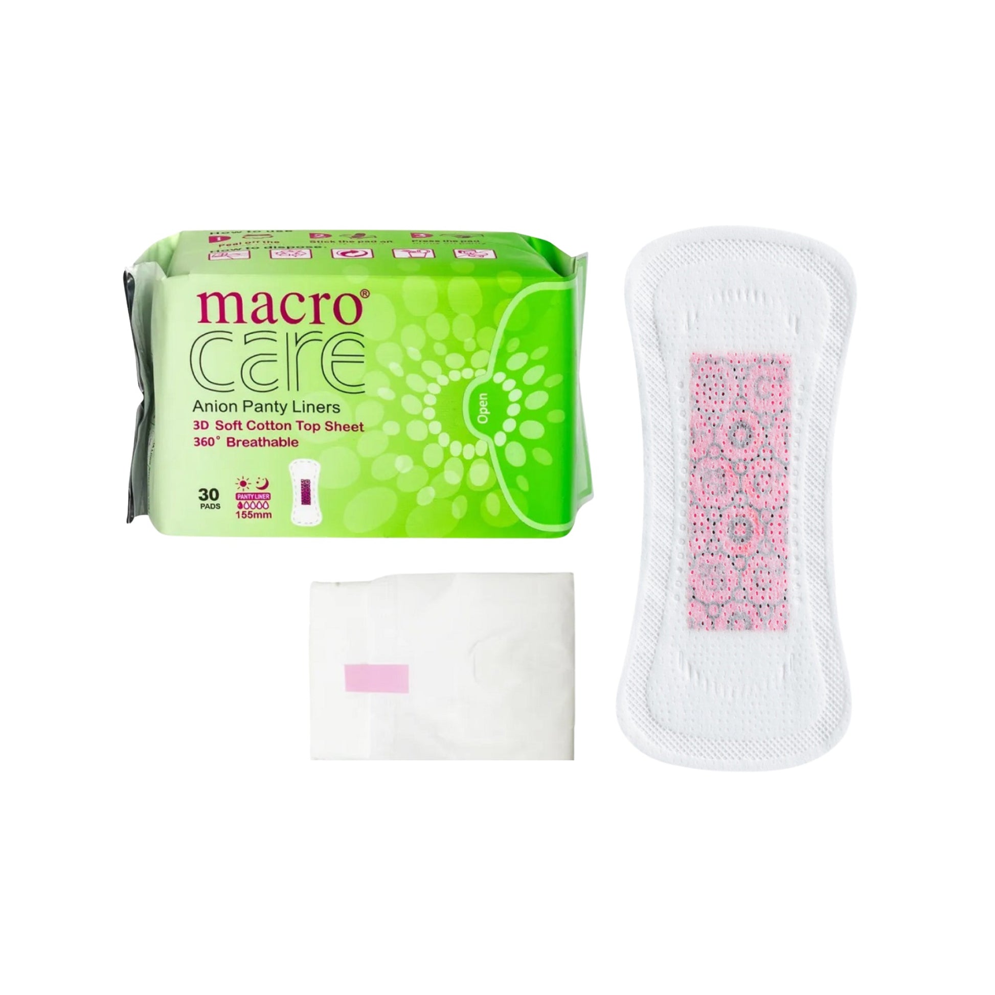 Absorbante macro care zilnice 30 bucati cu banda anion, ambalate individual si pachet resigilabil, protectie zilnica avansata.
