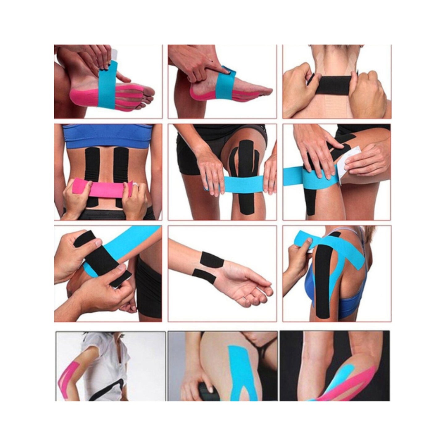 Bandă elastică cu turmalină pentru susținere musculară și articulară – 5m x 5cm