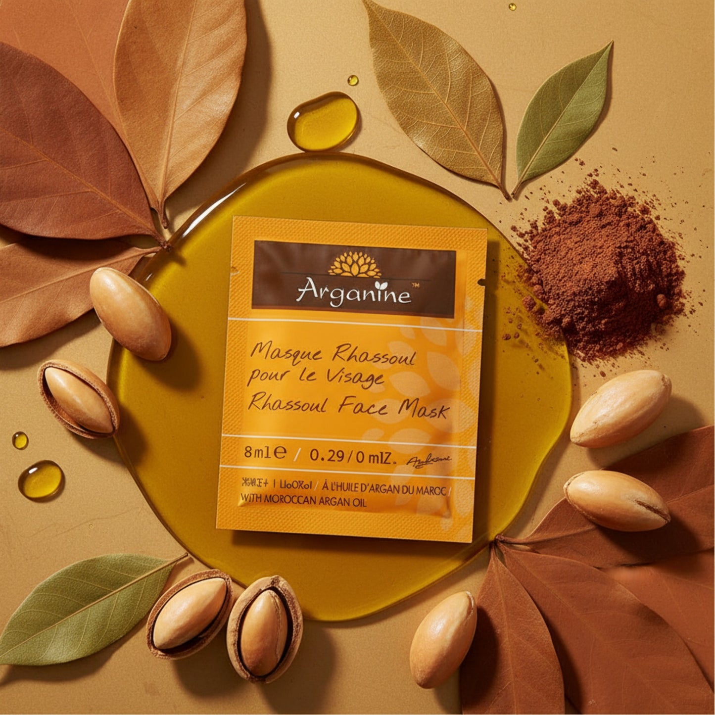 Mască față hidratantă cu ulei de argan organic 8 ml