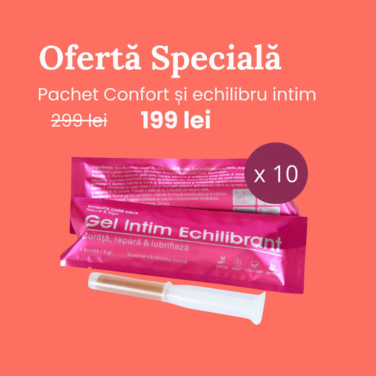 Pachet Confort și echilibru intim – Gel intim echilibrant (10 bucăți)