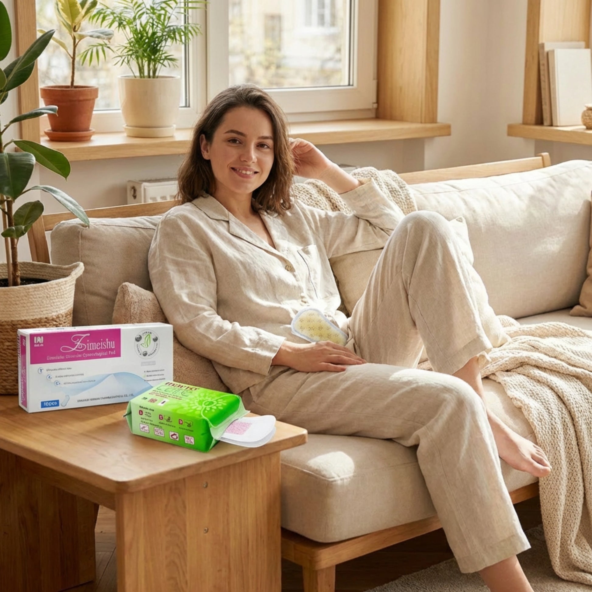 Pachet intim detox delicat cu tampon zimeishu si absorbante macro care zilnice, utilizare externa, stare de bine.