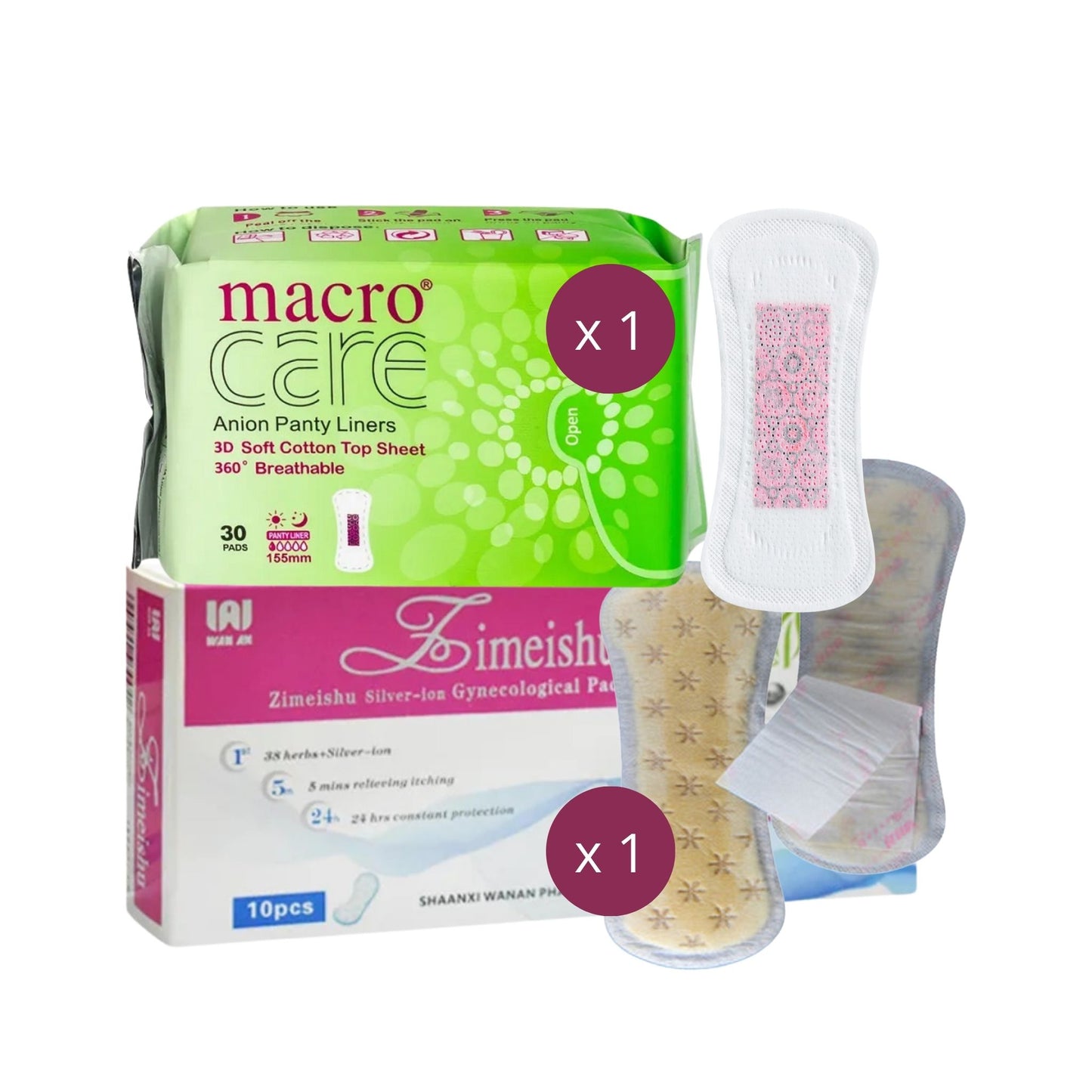 Pachet intim detox delicat cu tampon zimeishu si absorbante macro care zilnice.