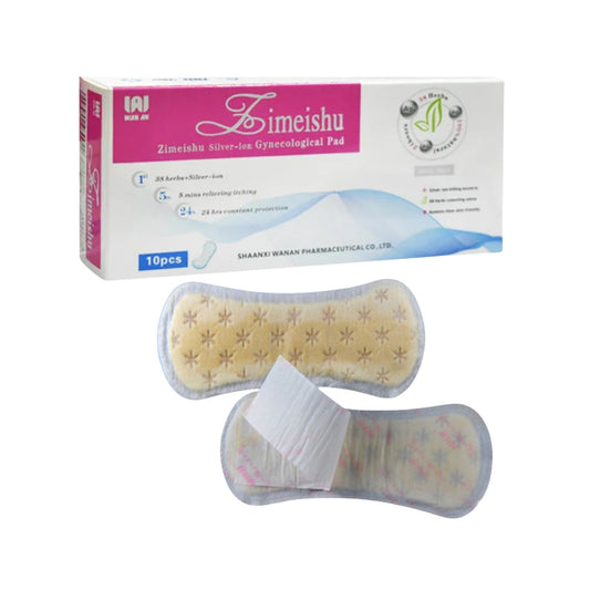 Tampon zimeishu cu extracte din plante si ioni de argint cu aplicare externa pentru confort intim.