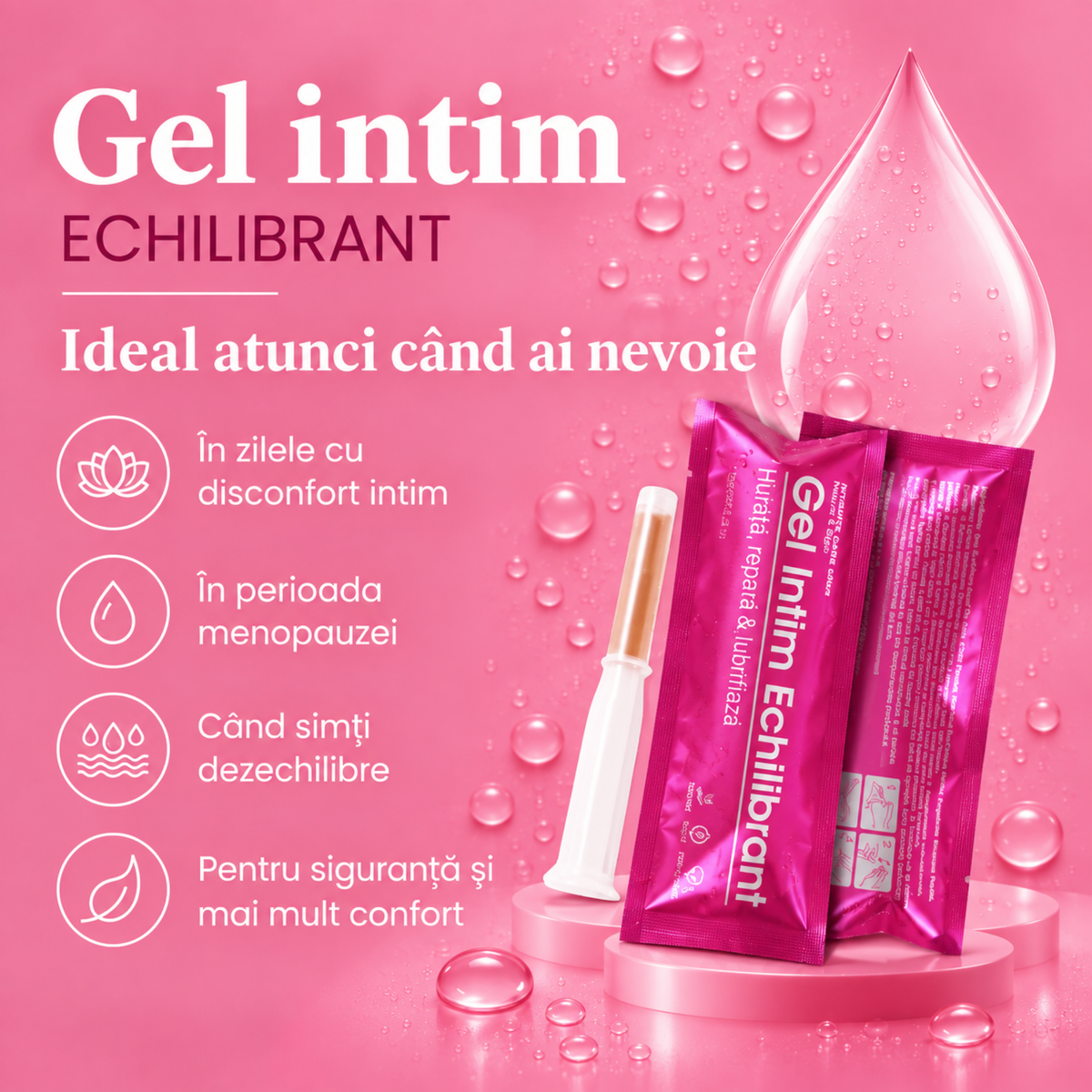 Gel Intim Echilibrant EDERA – ideal în zilele cu disconfort intim și în perioadele de dezechilibru