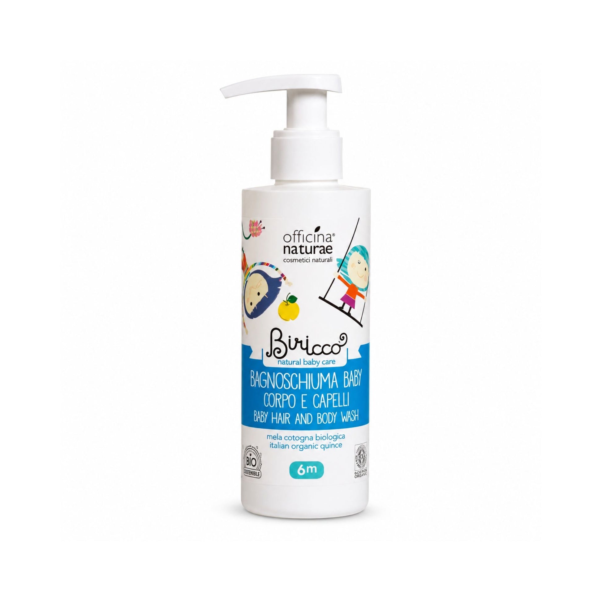 Gel natural 2 în 1 pentru corp și păr copii 200 ml Biricco Officina Naturae
