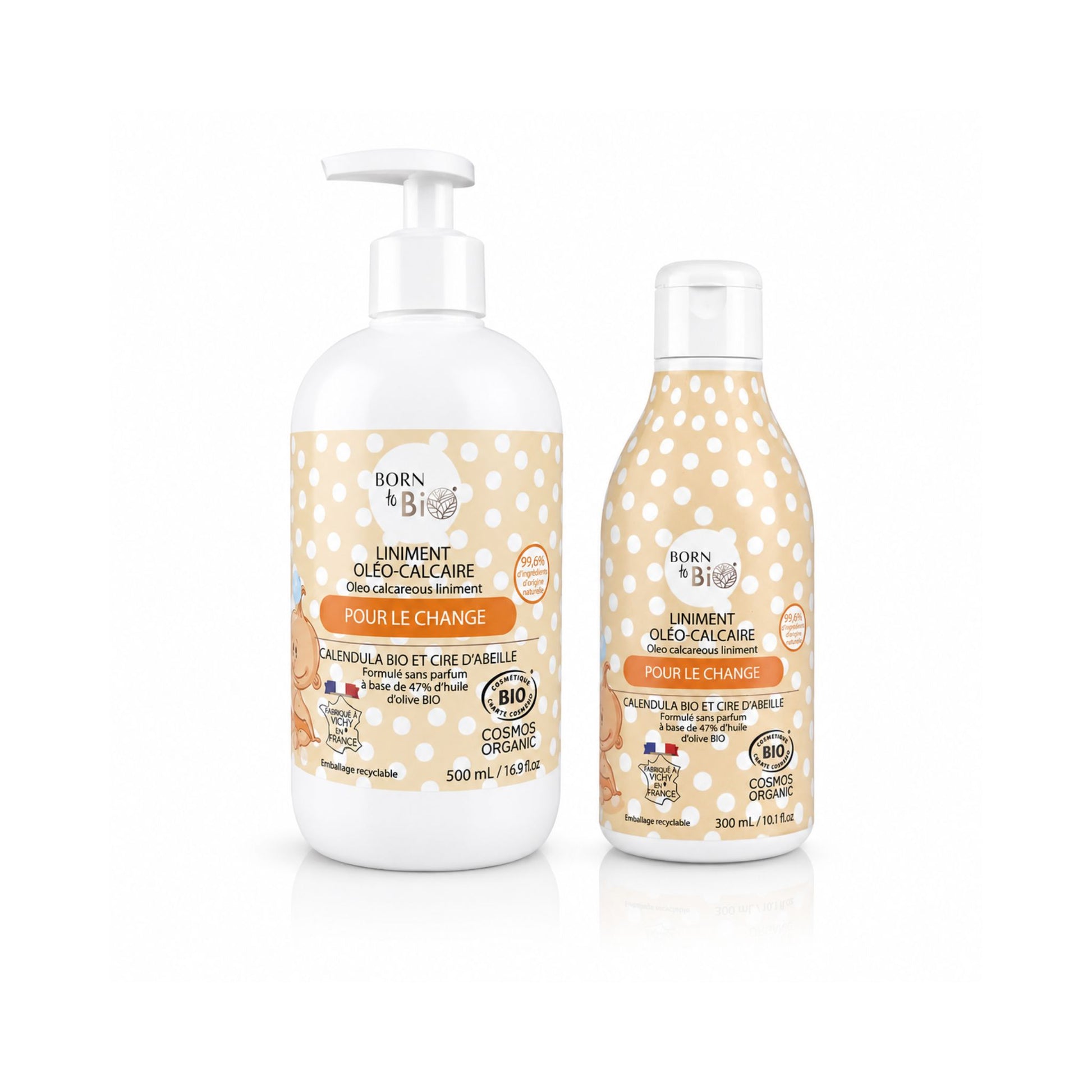 Lapte de curățare și protecție pentru bebeluși cu ulei de măsline bio și calendula, variante 300 ml și 500 ml