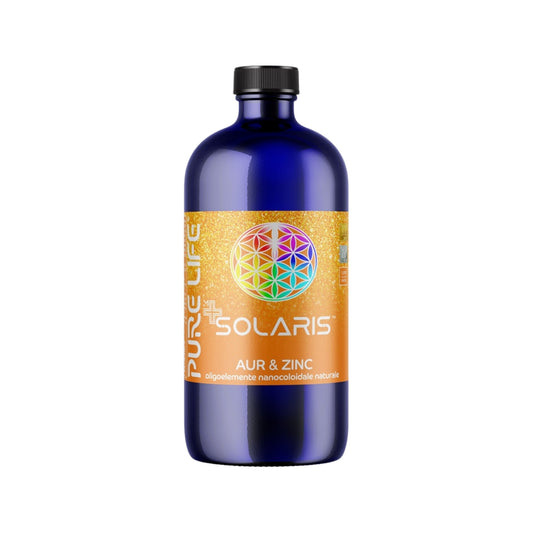 Mix nanocoloidal Aur și Zinc SOLARIS™ 35 ppm – 480 ml