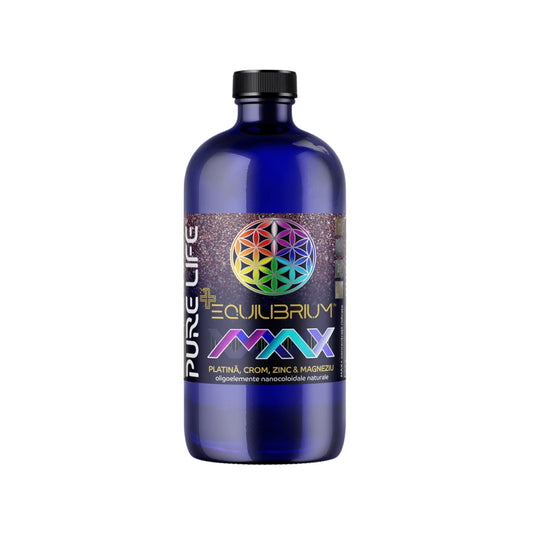 Mix nanocoloidal Platină, Crom, Zinc și Magneziu EQUILIBRIUM™ MAX 77 ppm – 480 ml