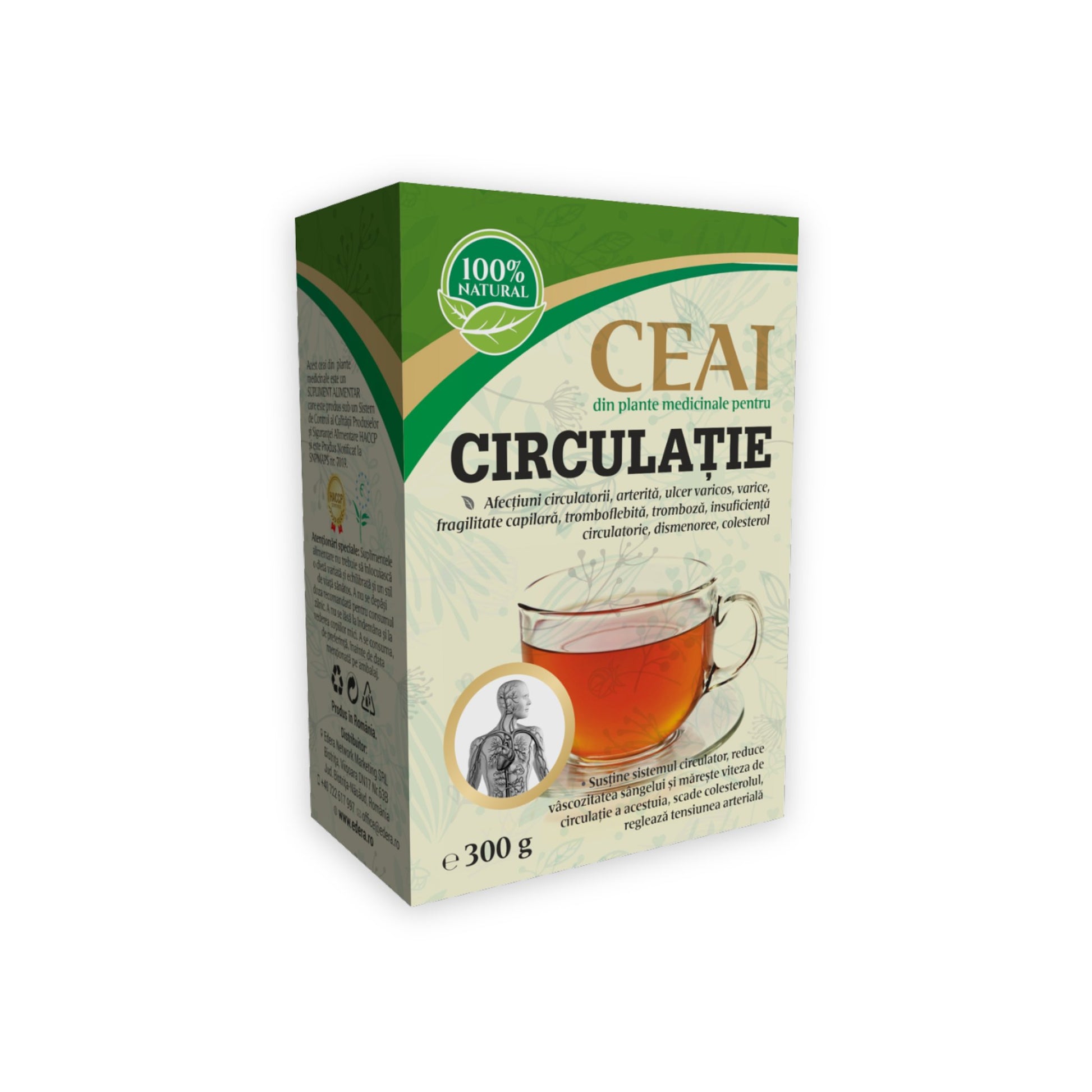 Ceai pentru Circulație 300 g EDERA cu plante medicinale pentru susținerea circulației