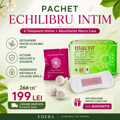 Pachet Echilibru Intim – 6 Tampoane + Macro Care zilnice