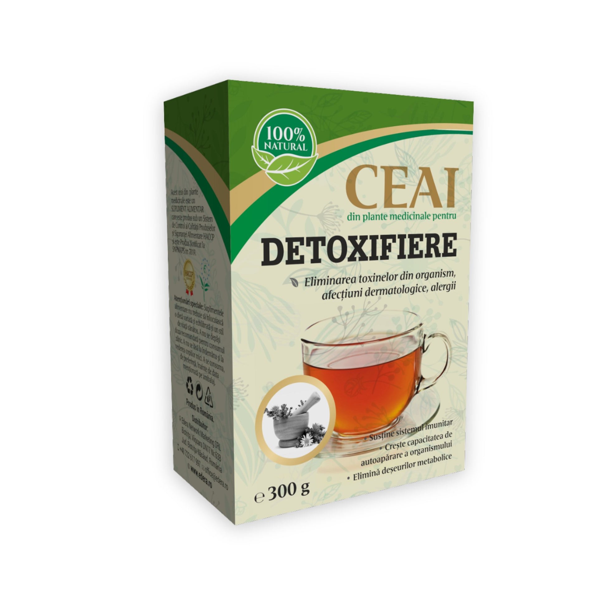 Ceai Detoxifiere 300 g din Pachetul Reset Natural EDERA pentru susținerea eliminării naturale