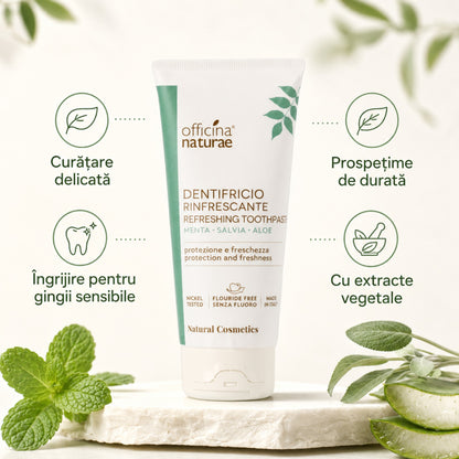 Pastă de dinți naturală pentru curățare delicată, prospețime și îngrijirea gingiilor sensibile
