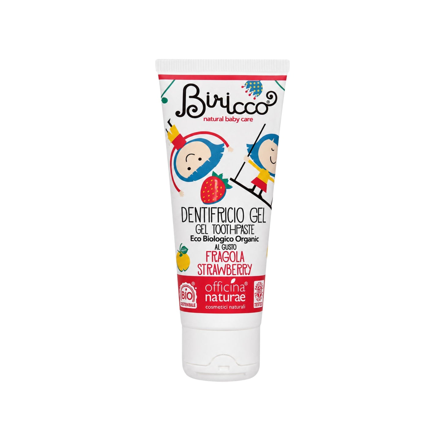 Pastă de dinți naturală pentru copii cu aromă de căpșuni 75 ml Biricco Officina Naturae