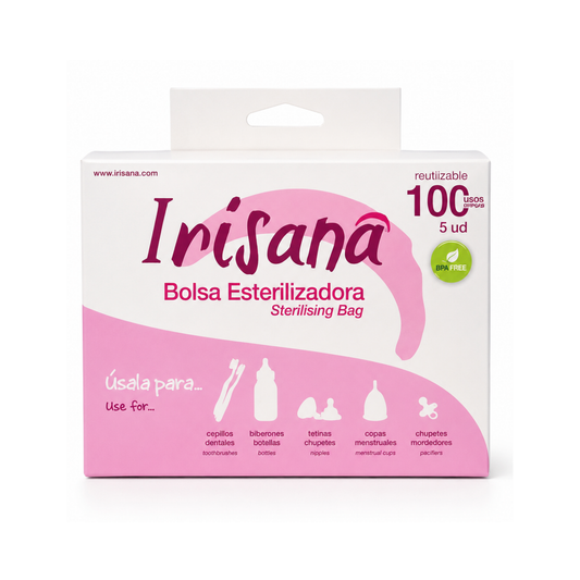 Set 5 pungi sterilizatoare pentru microunde Irisana, reutilizabile, pentru biberoane și accesorii