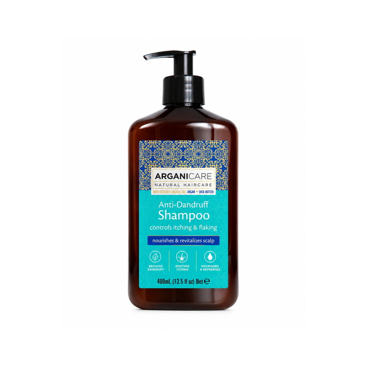Șampon anti-mătreață ARGANICARE pentru echilibrarea scalpului, 400 ml