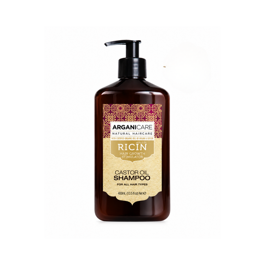 Șampon cu ulei de ricin ARGANICARE pentru creștere și fortifiere, 400 ml