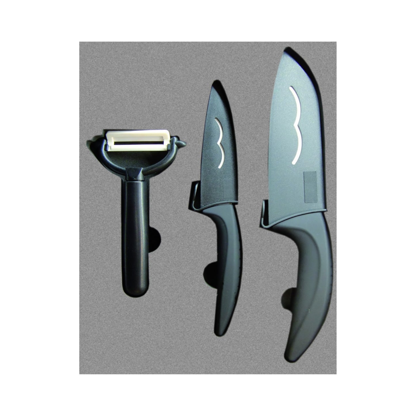 Set 2 cuțite + curățitor din ceramică de înaltă calitate