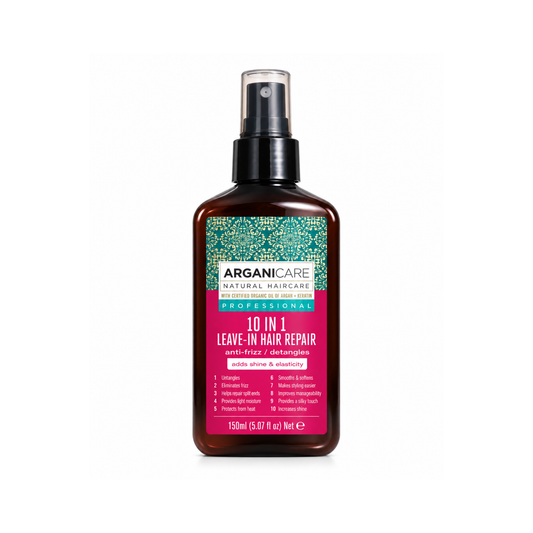 Spray leave-in 10 în 1 cu keratină ARGANICARE pentru reparare și reconstrucție, 150 ml