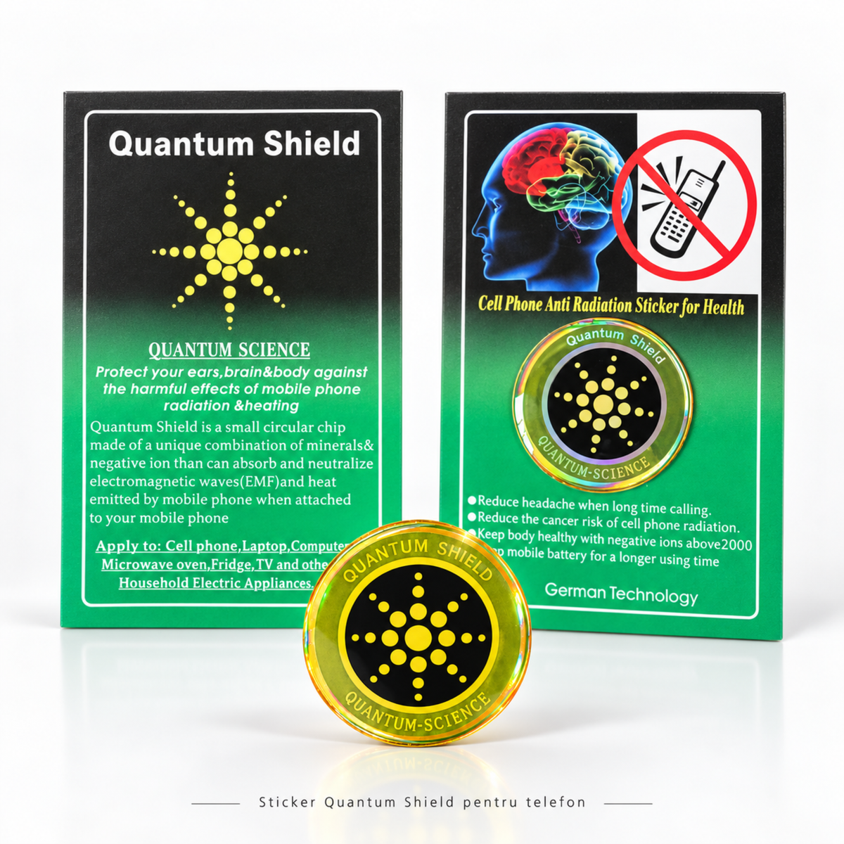 Sticker Quantum Shield pentru telefon, protecție electromagnetică, 28 mm