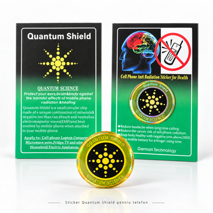 Sticker Quantum Shield pentru telefon, protecție electromagnetică, 28 mm
