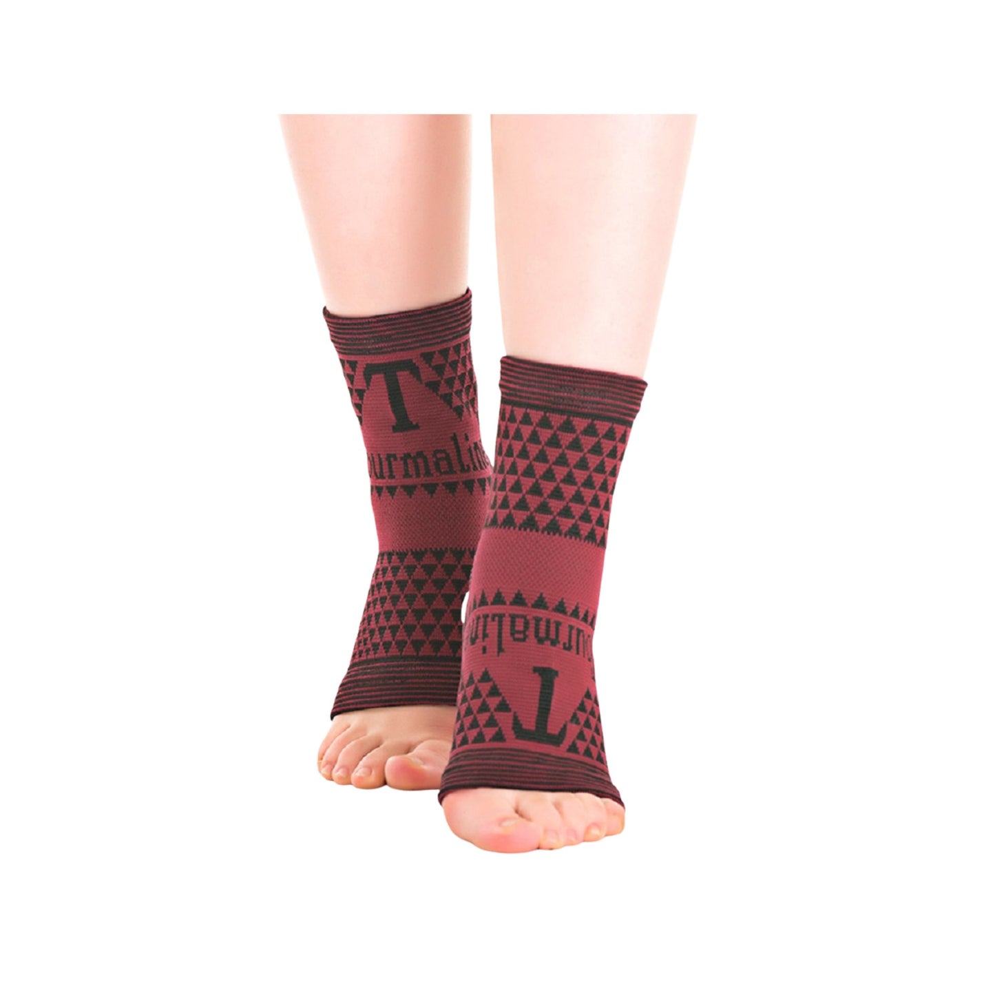 Suport pentru glezne din fibră magnetică și turmalină – 2 bucăți