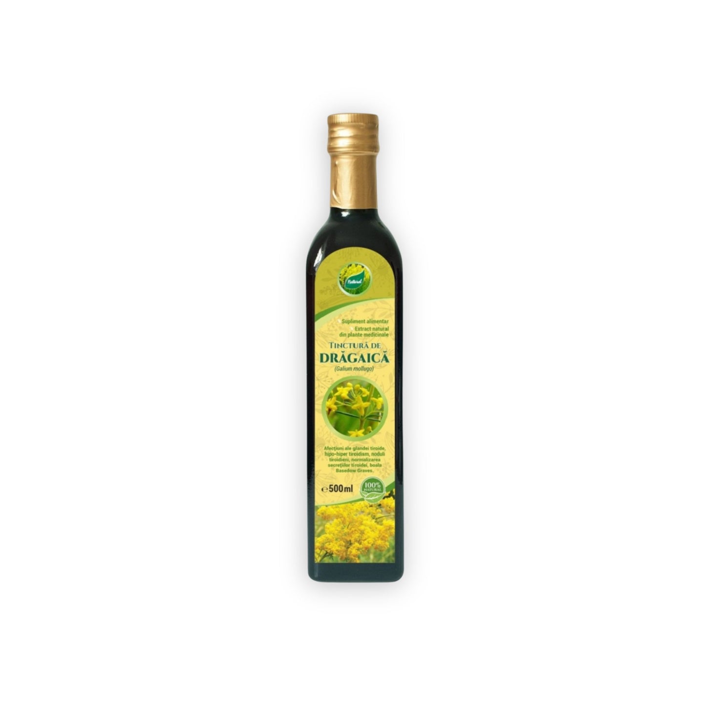 Tinctură de Drăgaică 500 ml EDERA pentru susținerea tiroidei, metabolismului și echilibrului hormonal