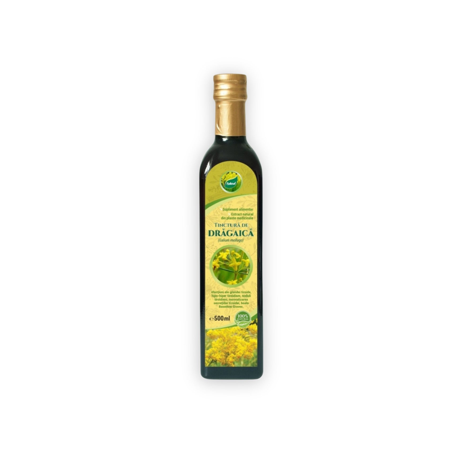 Tinctură de Drăgaică 500 ml EDERA pentru susținerea tiroidei, metabolismului și echilibrului hormonal