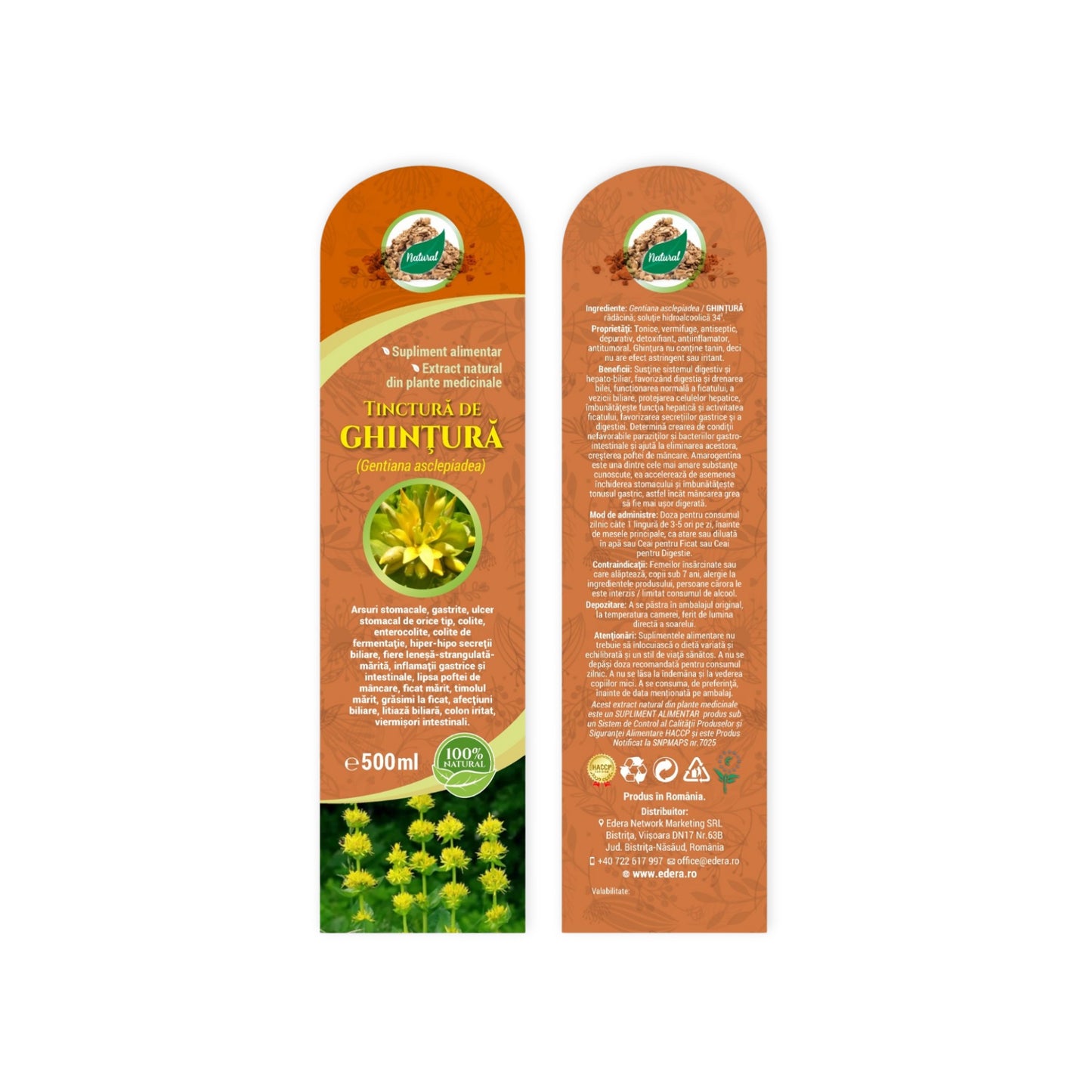 Tinctură de Ghințură – 500 ml