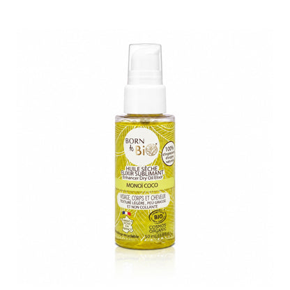 Ulei uscat bio cu Monoi și Cocos 50 ml Born to Bio pentru față, corp și păr